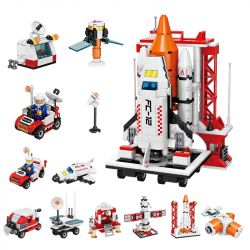 FORANGE FC3829 3829 non  TRUNG TÂM PHÓNG KHÔNG GIAN 8 KIỂU bộ đồ chơi xếp lắp ráp ghép mô hình Creator Sáng Tạo 664 khối