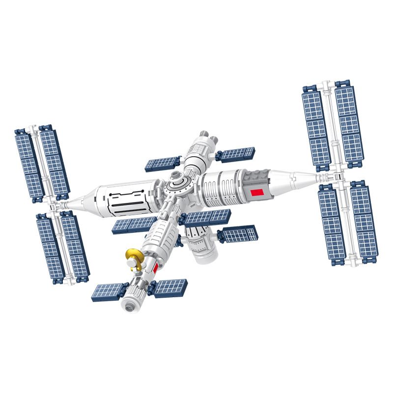 INBRIXX 691002 non  TRẠM KHÔNG GIAN bộ đồ chơi xếp lắp ráp ghép mô hình Space SPACE STATION Thám Hiểm Không Gian 368 khối