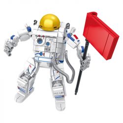 INBRIXX 691001 non  PHI HÀNH GIA bộ đồ chơi xếp lắp ráp ghép mô hình Space ASTRONAUT Thám Hiểm Không Gian 386 khối