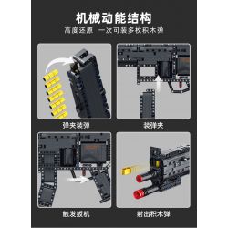PanlosBrick 670014 Panlos Brick 670014 non  SÚNG TIỂU LIÊN FLYING TIGERS MP5 bộ đồ chơi xếp lắp ráp ghép mô hình Gun MP5A5 SUBMACHINE GUN 1013 khối