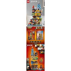 LEDUO 76082 non  VƯỜN NINJA bộ đồ chơi xếp lắp ráp ghép mô hình The  Ninjago Movie Ninja Lốc Xoáy 1661 khối
