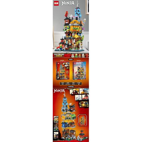LEDUO 76082 non  VƯỜN NINJA bộ đồ chơi xếp lắp ráp ghép mô hình The  Ninjago Movie Ninja Lốc Xoáy 1661 khối