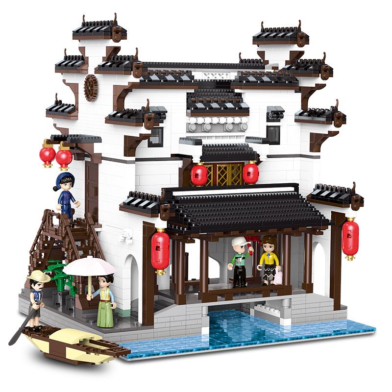 XINGBAO XB-01035 01035 XB01035 non  QUẢNG TRƯỜNG ÂM NHẠC GIANG NAM bộ đồ chơi xếp lắp ráp ghép mô hình Mini Modular Đường Phố Thu Nhỏ 3014 khối