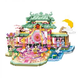 Enlighten 33018 Qman 33018 non  TÒA NHÀ MÚA NƯỚC HUAYUE bộ đồ chơi xếp lắp ráp ghép mô hình Fairy Swordplay Tiên Kiếm Hiệp