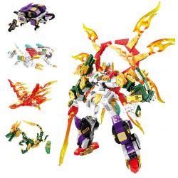 SEMBO 103240 103237 103238 103239 non  BỐN VỊ THẦN VÀ QUÁI THÚ MÁY THÉP 4 XUANWU BAIHU SUZAKU QINGLONG bộ đồ chơi xếp lắp ráp ghép mô hình Therion Totems MECHA OF STEEL 861 khối