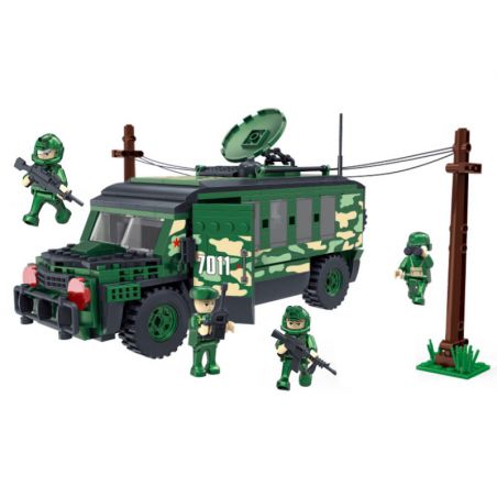 COGO 17011 non  XE CHIẾN ĐẤU CHỈ HUY LỰC LƯỢNG ĐẶC BIỆT CỦA QUÂN ĐỘI GIẢI PHÓNG NHÂN DÂN bộ đồ chơi xếp lắp ráp ghép mô hình Military Army Quân Sự Bộ Đội 576 khối