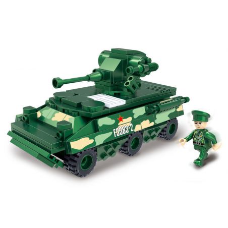 COGO 17002 non  XE BỌC THÉP WZ551 bộ đồ chơi xếp lắp ráp ghép mô hình Military Army Quân Sự Bộ Đội
