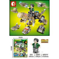 SEMBO 103121 non  CƠ KHÍ BA WANGLONG 6 bộ đồ chơi xếp lắp ráp ghép mô hình Creator Sáng Tạo 166 khối