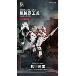 QIZHILE E02500 02500 non  T-REX CƠ KHÍ bộ đồ chơi xếp lắp ráp ghép mô hình Dino DINOSAURS SERIES MECHA T-REX Khủng Long