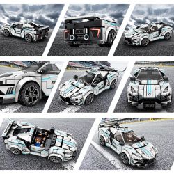 LEYI 31020 non  31020 XE BUÝT KÉO TRỞ LẠI bộ đồ chơi xếp lắp ráp ghép mô hình Racing Cuộc Đua 302 khối