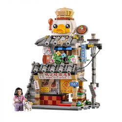 LOZ 1291 non  NHÀ HÀNG THỊT NƯỚNG VỊT KEE bộ đồ chơi xếp lắp ráp ghép mô hình STREET