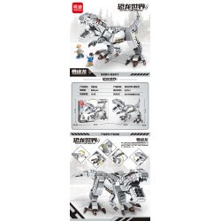 MINGDI 10036 non  THẾ GIỚI KHỦNG LONG RỒNG TYSIC bộ đồ chơi xếp lắp ráp ghép mô hình Dino DINOSAUR WORLD INDOMINUS REX 482 khối