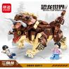 MINGDI 10035 non  THẾ GIỚI KHỦNG LONG TAM GIÁC RỒNG bộ đồ chơi xếp lắp ráp ghép mô hình Dino DINOSAUR WORLD TRICERATOPS 496 khối
