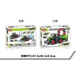 SHENG YUAN SY 74760 non  MÁY KÉO bộ đồ chơi xếp lắp ráp ghép mô hình 1481 khối