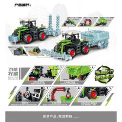 SHENG YUAN SY 74760 non  MÁY KÉO bộ đồ chơi xếp lắp ráp ghép mô hình 1481 khối