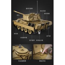 CADA DOUBLEE C61073 61073 non  XE TĂNG PANTHER CỔ ĐIỂN TRONG THẾ CHIẾN II 1:35 tỷ lệ 1:35 bộ đồ chơi xếp lắp ráp ghép mô hình Military Army PANZERKAMPFWAGEN V PANTHER Quân Sự Bộ Đội 907 khối