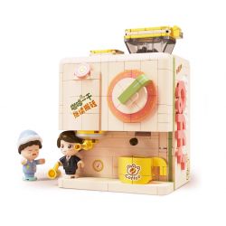 GEKKOSHA 804004 non  ĐẶT "CÀ PHÊ" TỰ bộ đồ chơi xếp lắp ráp ghép mô hình COFFEE MACHINE