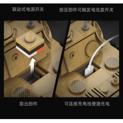 CADA DOUBLEE C61073 61073 non  XE TĂNG PANTHER CỔ ĐIỂN TRONG THẾ CHIẾN II 1:35 tỷ lệ 1:35 bộ đồ chơi xếp lắp ráp ghép mô hình Military Army PANZERKAMPFWAGEN V PANTHER Quân Sự Bộ Đội 907 khối