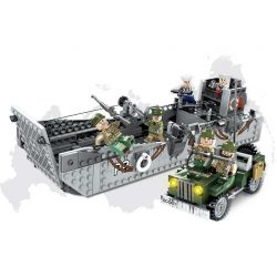 SHENG YUAN SY 1725 non  TÀU HẠ CÁNH LCM3 QUÂN SỰ HOA KỲ bộ đồ chơi xếp lắp ráp ghép mô hình Military Army SURVIVAL WARFARE LANDING CRAFT MECHANIZED MARK III Quân Sự Bộ Đội 408 khối