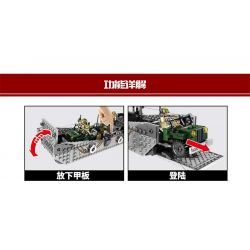 SHENG YUAN SY 1725 non  TÀU HẠ CÁNH LCM3 QUÂN SỰ HOA KỲ bộ đồ chơi xếp lắp ráp ghép mô hình Military Army SURVIVAL WARFARE LANDING CRAFT MECHANIZED MARK III Quân Sự Bộ Đội 408 khối