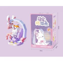 GEKKOSHA 802026 non  XE CHƠI GAME TUTU bộ đồ chơi xếp lắp ráp ghép mô hình FANTASY PETS RABBIT 316 khối