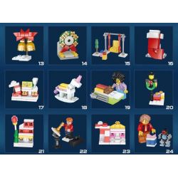 QIZHILE 90017 non  LỊCH MÙA VỌNG bộ đồ chơi xếp lắp ráp ghép mô hình City MERRY CHRISTMAS Thành Phố 643 khối