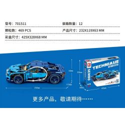 SEMBO 701511 SHENG YUAN SY 8156 non  BUGATTICHIRON tỷ lệ 1:18 bộ đồ chơi xếp lắp ráp ghép mô hình  BUGATTI CHIRON Kỹ Thuật Công Nghệ Cao Mô Hình Phương Tiện 469 khối
