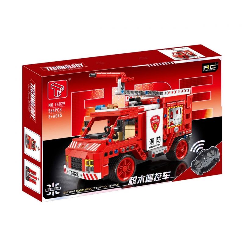 TA GAOLE T4029 4029 non  XE ĐIỀU KHIỂN HỎA LỰC bộ đồ chơi xếp lắp ráp ghép mô hình Fire Rescure Cứu Hỏa 586 khối