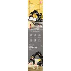 HAPPY BUILD SHINEYU XINYU YC-22009 22009 YC22009 non  MÁY CẮT YUJI 1:10 tỷ lệ 1:10 bộ đồ chơi xếp lắp ráp ghép mô hình Build Team Đội Xây Dựng 2068 khối