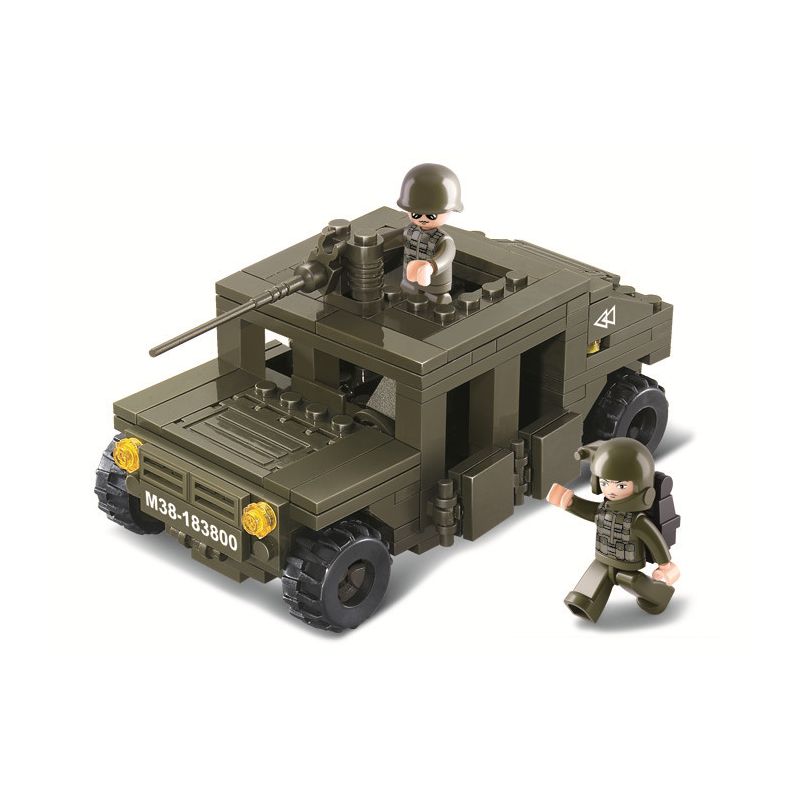 SLUBAN M38-B0297 B0297 0297 M38B0297 38-B0297 non  LỰC LƯỢNG QUÂN ĐỘI 2 - XE TUẦN TRA HUMMER bộ đồ chơi xếp lắp ráp ghép mô hình Land Forces 2 Sức Mạnh Mặt Đất 175 khối
