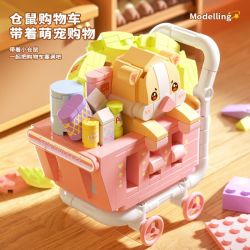 GEKKOSHA 802024 non  GIỎ HÀNG HAMSTER bộ đồ chơi xếp lắp ráp ghép mô hình FANTASY PETS HAMSTER SHOPPING CART 287 khối