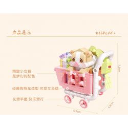 GEKKOSHA 802024 non  GIỎ HÀNG HAMSTER bộ đồ chơi xếp lắp ráp ghép mô hình FANTASY PETS HAMSTER SHOPPING CART 287 khối