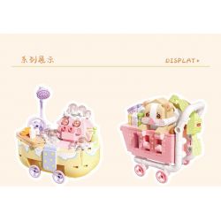 GEKKOSHA 802024 non  GIỎ HÀNG HAMSTER bộ đồ chơi xếp lắp ráp ghép mô hình FANTASY PETS HAMSTER SHOPPING CART 287 khối
