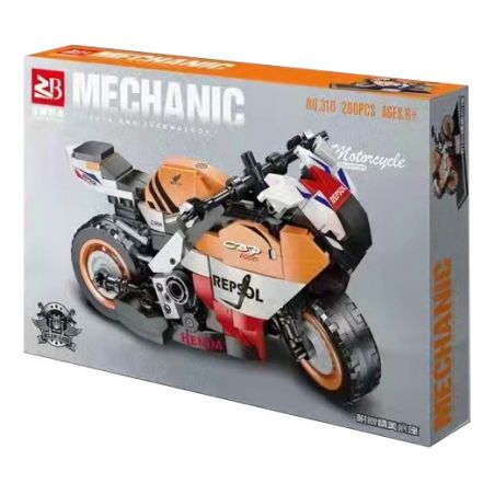 FAIR 310 non  XE MÁY HONDA. bộ đồ chơi xếp lắp ráp ghép mô hình Motorcycle Motorbike Xe Hai Bánh 280 khối