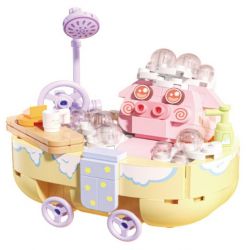 GEKKOSHA 802023 non  GIỎ TẮM LỢN bộ đồ chơi xếp lắp ráp ghép mô hình FANTASY PETS PINK PIG 255 khối