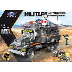 XINGBAO XB-50022 50022 XB50022 non  PHÁO ĐÀI CHỈ HUY DI ĐỘNG bộ đồ chơi xếp lắp ráp ghép mô hình Across The Battlefield MILITARY COMMAND VEHICLE Băng Qua Chiến Trường 839 khối