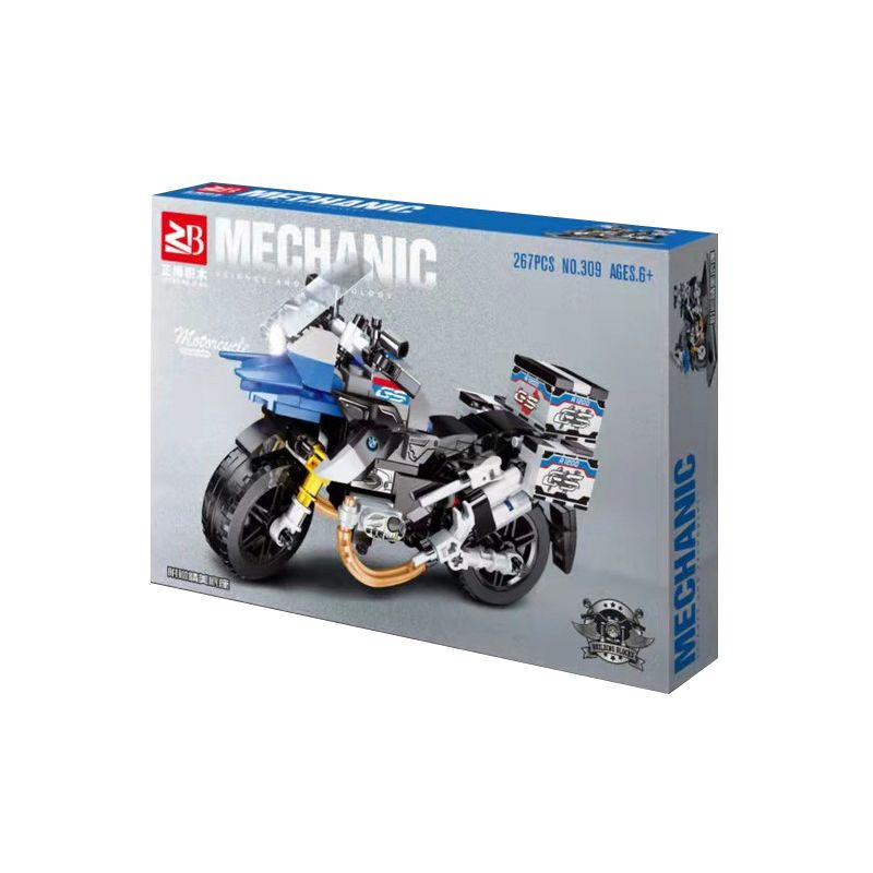 FAIR 309 non  XE MÁY BMW R1200 GS bộ đồ chơi xếp lắp ráp ghép mô hình Motorcycle Motorbike Xe Hai Bánh 267 khối