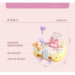 GEKKOSHA 802023 non  GIỎ TẮM LỢN bộ đồ chơi xếp lắp ráp ghép mô hình FANTASY PETS PINK PIG 255 khối