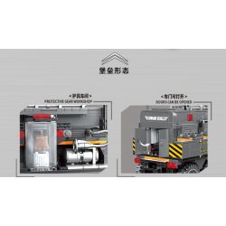 XINGBAO XB-50022 50022 XB50022 non  PHÁO ĐÀI CHỈ HUY DI ĐỘNG bộ đồ chơi xếp lắp ráp ghép mô hình Across The Battlefield MILITARY COMMAND VEHICLE Băng Qua Chiến Trường 839 khối