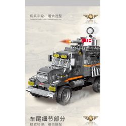 XINGBAO XB-50022 50022 XB50022 non  PHÁO ĐÀI CHỈ HUY DI ĐỘNG bộ đồ chơi xếp lắp ráp ghép mô hình Across The Battlefield MILITARY COMMAND VEHICLE Băng Qua Chiến Trường 839 khối