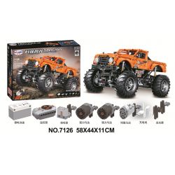 Winner 7126 non  XE TẢI QUÁI VẬT 1:12 tỷ lệ 1:12 bộ đồ chơi xếp lắp ráp ghép mô hình  MONSTER TRUCK Kỹ Thuật Công Nghệ Cao Mô Hình Phương Tiện 1492 khối
