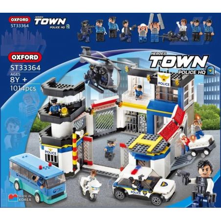 OXFORD ST33365 33365 non  TRỤ SỞ CẢNH SÁT bộ đồ chơi xếp lắp ráp ghép mô hình 1014 khối