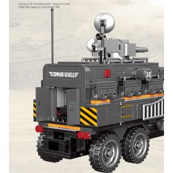 XINGBAO XB-50022 50022 XB50022 non  PHÁO ĐÀI CHỈ HUY DI ĐỘNG bộ đồ chơi xếp lắp ráp ghép mô hình Across The Battlefield MILITARY COMMAND VEHICLE Băng Qua Chiến Trường 839 khối