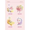 GEKKOSHA 802023 non  GIỎ TẮM LỢN bộ đồ chơi xếp lắp ráp ghép mô hình FANTASY PETS PINK PIG 255 khối