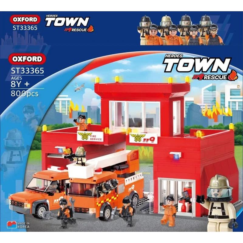 OXFORD ST33365 33365 non  ANH HÙNG THÀNH PHỐ GIẢI CỨU 119 bộ đồ chơi xếp lắp ráp ghép mô hình 800 khối
