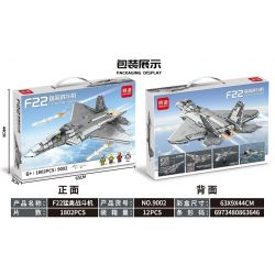 MINGDI 9002 non  F22 RAPTOR FIGHTER. bộ đồ chơi xếp lắp ráp ghép mô hình Military Army Quân Sự Bộ Đội 1802 khối