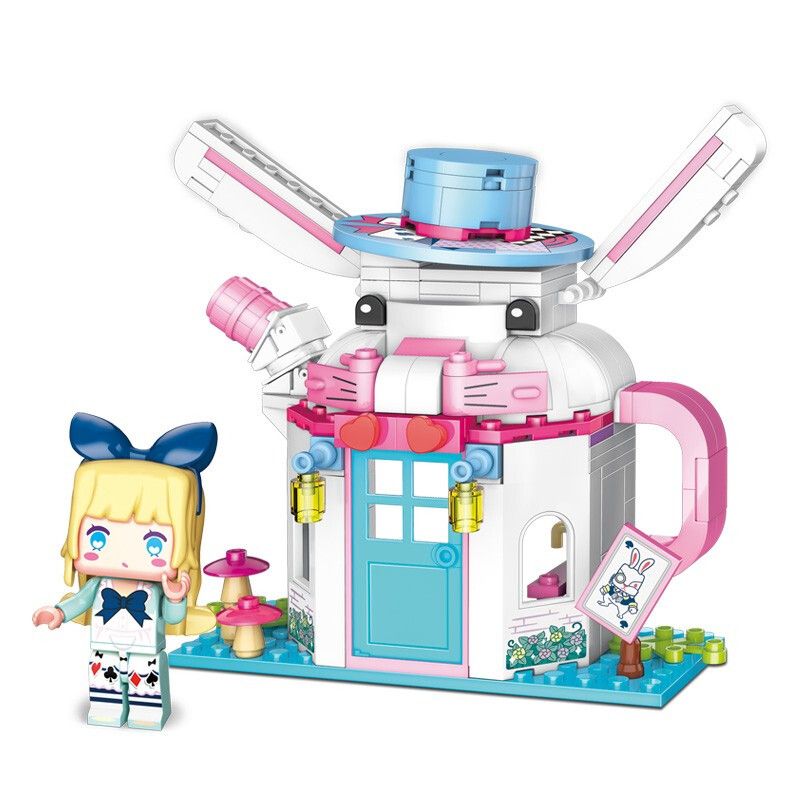 Enlighten 72024 Qman 72024 non  ALICE NGÔI NHÀ TUYỆT VỜI bộ đồ chơi xếp lắp ráp ghép mô hình Minecraft Game Xây Dựng 167 khối