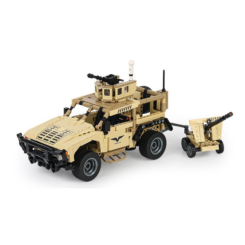 ACHKO 60003 non  XE RÀ PHÁ BOM MÌN M-ATV bộ đồ chơi xếp lắp ráp ghép mô hình Military Army ANTI-MINE VEHICLE Quân Sự Bộ Đội 890 khối