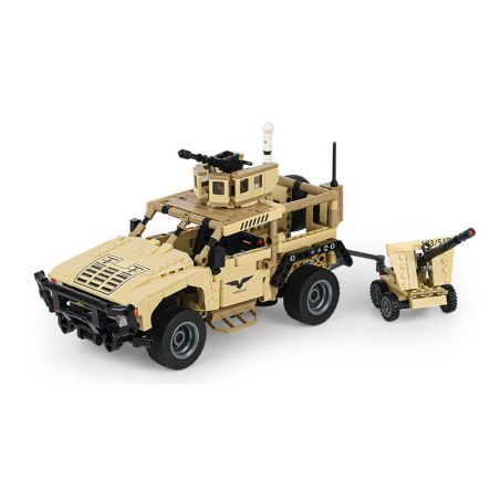 ACHKO 60003 non  XE RÀ PHÁ BOM MÌN M-ATV bộ đồ chơi xếp lắp ráp ghép mô hình Military Army ANTI-MINE VEHICLE Quân Sự Bộ Đội 890 khối