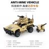 ACHKO 60003 non  XE RÀ PHÁ BOM MÌN M-ATV bộ đồ chơi xếp lắp ráp ghép mô hình Military Army ANTI-MINE VEHICLE Quân Sự Bộ Đội 890 khối